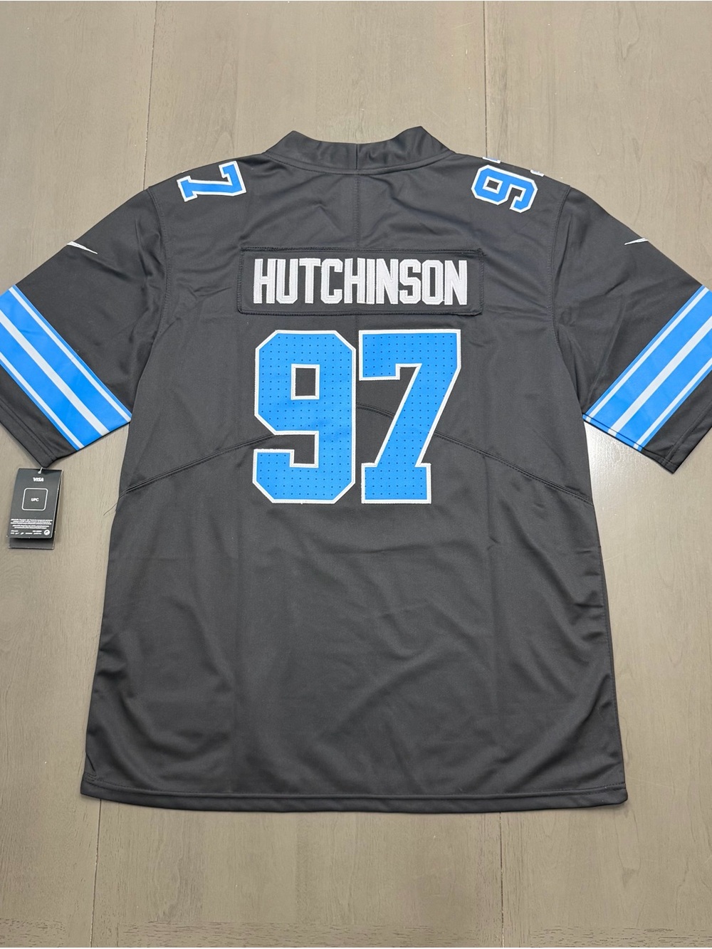 Nike Black Jersey with Light Blue Numbers - Hutchinson 97
